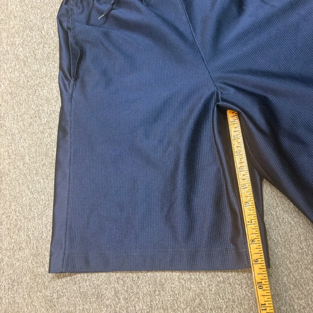 Nike Basketball Shorts Mens Large Navy Blue Mesh Athletic Gym Drawstring Swoosh